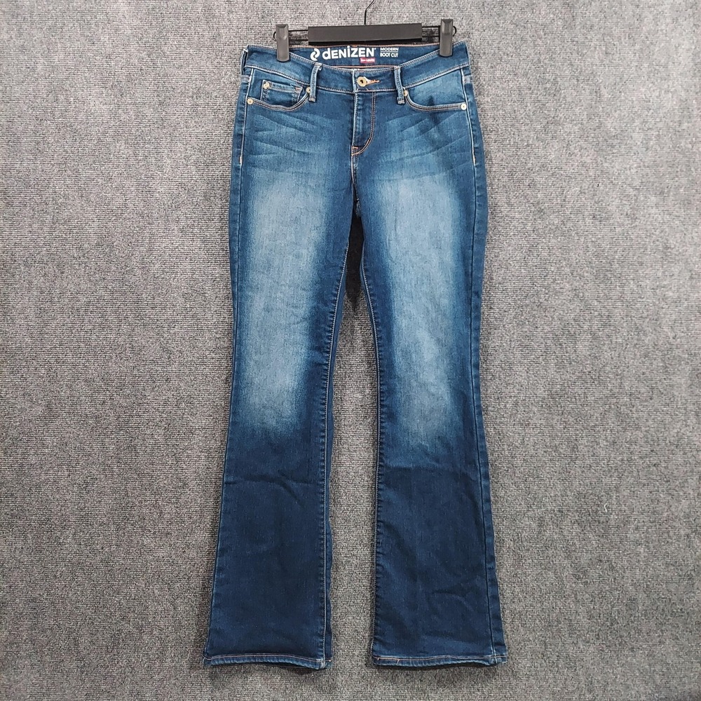 Denizen From Levis Boot Cut Jeans Womens 2 Blue Medium Wash Mid Rise 27x32